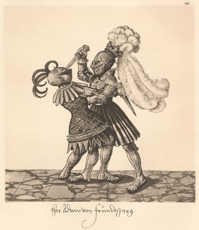 Из Freydal. Des Kaisers Maximilian I. Turniere und Mummereien (Репринт 1882 года. Вена. Лист 186)