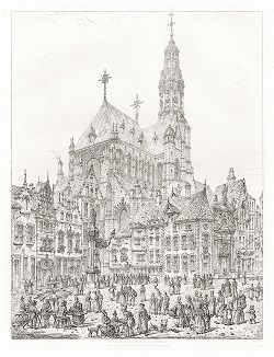 Церковь Святого Августина в Антверпене. Лист из Engravings of ancient Cathedrals, Hotels de Ville, and other public buildings of celebrity, in France, Holland, Germany and Italy, Лондон, 1830. 