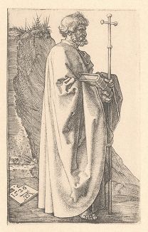 Апостол Филипп. Гравюра Альбрехта Дюрера, выполненная в 1526 году (Репринт 1928 года. Лейпциг)