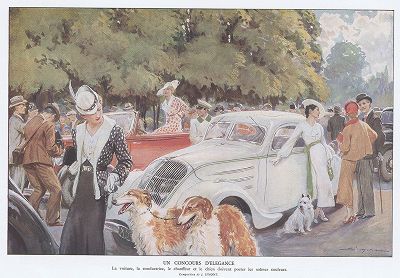 Конкурс элегантности. L'automobile, Париж, 1935