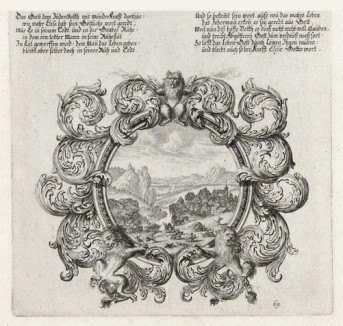 Иоас, царь Израиля, и Амасий, царь Иудеи, говорят о диких зверях из Ливана (из Biblisches Engel- und Kunstwerk -- шедевра германского барокко. Гравировал неподражаемый Иоганн Ульрих Краусс в Аугсбурге в 1700 году)