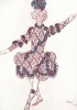 Lе page de la fée Cerise (паж Вишнёвой феи). Леон Бакст, эскиз костюма для балета "Спящая красавица". L'œuvre de Léon Bakst pour "La Belle au bois dormant", л.IX. Париж, 1922