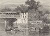 Старая мельница, разрушенная во время войны за независимость США, река Брендивайн-крик. Лист из издания "Picturesque America", т.I, Нью-Йорк, 1872.