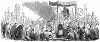 Торжественная процессия на празднике Пальмового или Вербного воскресенья в Царской зале Апостольского дворца -- официальной резиденции папы римского в Ватикане (The Illustrated London News №101 от 06/04/1844 г.)