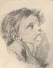 Мальчик, смотрящий вверх. Рисунок Жана-Батиста Грёза из собрания библиотеки Императорской Академии художеств.