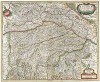 Карта Баварии. Bavariae superioris et inferioris nova descriptio. Составил Ян Янсониус. Амстердам, 1640