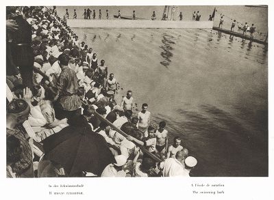 В школе плаванья. Лист 138 из альбома "Москва" ("Moskau"), Берлин, 1928 год