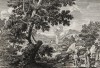 Ангел указывает путь Израилю (из Biblisches Engel- und Kunstwerk -- шедевра германского барокко. Гравировал неподражаемый Иоганн Ульрих Краусс в Аугсбурге в 1694 году)