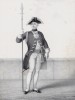 Историческое описание одежды и вооружения российских войск... А. В. Висковатова. Офицер мушкетёрского полка принца Вильгельма в 1762 году (лист 448)