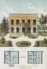 Эскиз загородного дома в итальянском стиле (из популярного у парижских архитекторов 1880-х Nouvelles maisons de campagne...)