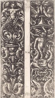 Двойной орнамент Даниеля Хопфера, первого мастера-офортиста. 