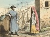 Русские купец и купчиха. Moeurs et costumes des Russes ... par A.-G. Houbigant, л. 26, Париж, 1817