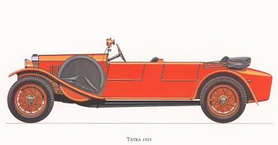 Автомобиль Tatra, модель 1925 года. Из американского альбома Old motorcars, «Veteran & Vintage», 60-х гг. XX в.