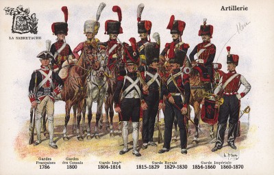 1786-1870 гг. Мундиры и знамена французской гвардейской артиллерии. Коллекция Роберта фон Арнольди. Германия, 1911-29