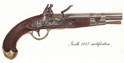 Однозарядный пистолет США North 1811 (модификация 1812 г.). Лист 5 из "A Pictorial History of U.S. Single Shot Martial Pistols", Нью-Йорк, 1957 год