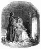Иллюстрация к рассказу, написанному британской писательницей и поэтессой, светской львицей -- баронессой де Калабреллой (1793 -- 1857), получившей свой титул, приобретя землю во Франции (The Illustrated London News №100 от 30/03/1844 г.)