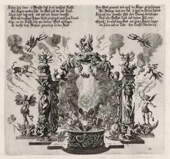 «Се гряду скоро; держи, что имеешь крепко, дабы кто не восхитил венца твоего» (из Biblisches Engel- und Kunstwerk -- шедевра германского барокко. Гравировал неподражаемый Иоганн Ульрих Краусс в Аугсбурге в 1694 году)