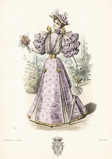 Французская мода из журнала La Mode de Style, выпуск № 18, 1895 год.