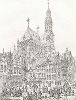 Церковь Святого Августина в Антверпене. Лист из Engravings of ancient Cathedrals, Hotels de Ville, and other public buildings of celebrity, in France, Holland, Germany and Italy, Лондон, 1830. 