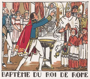 Крещение Римского короля - сына Наполеона I в 1811 году. Pictorial History of Napoleon by Andre Collot, 1930. 