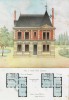 Загородный дом в городке Со - южном пригороде Парижа (из популярного у парижских архитекторов 1880-х Nouvelles maisons de campagne...)