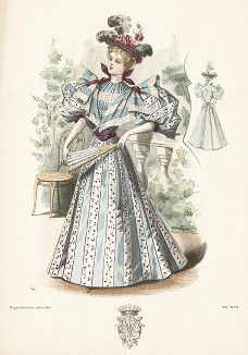 Французская мода из журнала La Mode de Style, выпуск № 15, 1895 год.