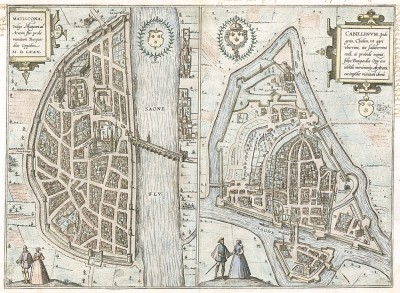 Шалон-сюр-Сон. Matiscona. Георг Браун и Франц Хогенберг, Civitates Orbis Terrarum. Кельн, 1587