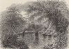 Мост по проекту инженера Сквайра Уиппли на реке Блэкстоун-ривер, штат Род-Айленд. Лист из издания "Picturesque America", т.I, Нью-Йорк, 1872.