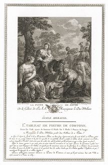 Иаков и Лаван-арамеец работы Пьетро да Кортона. Лист из знаменитого издания Galérie du Palais Royal..., Париж, 1786