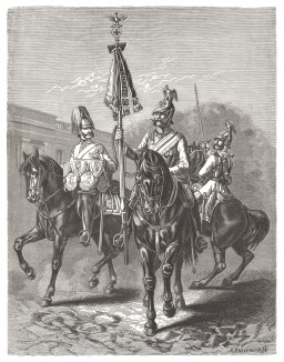 Кавалеристы прусской конной гвардии в 1860-е гг. Preussens Heer, стр.71. Берлин, 1876