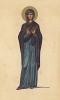 Святая Дева Мария. С миниатюры из императорской Библии X века (из Les arts somptuaires... Париж. 1858 год)