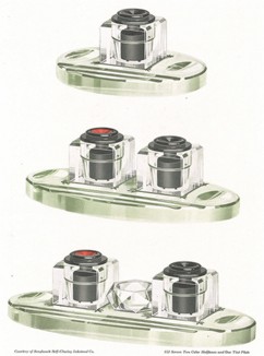 Чернильницы в стиле ар-деко от Sengbusch Self-Closing Inkstand Co. 