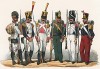Униформа французской линейной пехоты с 1785 по 1843 гг. Costumes de l'armée française depuis Louis XIV, jusqu'à nos jours, л.24. Париж, 1841