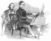 Английский актер, пианист, художник, композитор и певец Джон Орландо Парри (1810 -- 1879) играет для своего друга и партнёра драматурга и конферансье Альберта Ричарда Смита (1816 -- 1860) (The Illustrated London News №111 от 15/06/1844 г.)