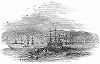 Живописная панорама чилийского города и морского порта Вальпараисо (The Illustrated London News №298 от 15/01/1848 г.)