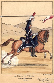 1810 г. Улан-жандарм французской армии. Коллекция Роберта фон Арнольди. Германия, 1911-29