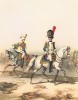 Конные гренадеры армии Наполеона Бонапарта. Репринт середины XX века со старинной французской гравюры