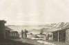 Озеро Севан зимой 1839 года (лист XXXIII второй части атласа к "Путешествию по Кавказу..." Фредерика Дюбуа де Монпере. Париж. 1843 год)