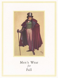 Мужская мода: осень 1925 года. Обложка каталога. 
