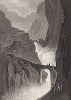 "Чертов мост" через реку Ройс в Швейцарии. Meyer's Universum..., Хильдбургхаузен, 1844 год.