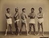 Мужчины с татуировками. Крашенная вручную японская альбуминовая фотография эпохи Мэйдзи (1868-1912). 