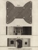 Зеркальный завод. План печи и двух её топок (Ивердонская энциклопедия. Том X. Швейцария, 1780 год)