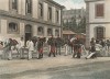 Тренировка санитаров французского военного госпиталя. L'Album militaire. Livraison №5. Genie & train des еquipages. Париж, 1890