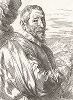 Портрет Йоста Момпера работы Антониса ван Дейка. Лист из его знаменитой "Иконографии". 