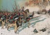 Атака прусской пехоты в сражении при Прейсиш-Эйлау 7-8 февраля 1807 года