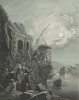 Ночная охота на шакалов на Ниле (из "Путешествия на Восток..." герцога Максимилиана Баварского. Штутгарт. 1846 год (лист XXVII))