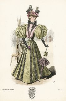 Французская мода из журнала La Mode de Style, выпуск № 16, 1896 год.