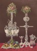 Стеклянные тюльпаны и живые фрукты, красующиеся на стеклянной посуде от лондонской фирмы Phillips (Каталог Всемирной выставки в Лондоне. 1862 год. Том 1. Лист 68)
