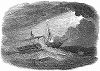 Пароход крупной британской судоходной компании "Пенинсула энд Ориентал", потерпевший кораблекрушение от удара молнии в шторм в 110 милях к востоку от побережья Алжира (The Illustrated London News №302 от 12/02/1848 г.)
