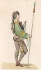 Костюм молодого фламандского дворянина, ещё не прошедшего посвящение в рыцари (с гобелена XVI века) (лист 63 работы Жоржа Дюплесси "Исторический костюм XVI -- XVIII веков", роскошно изданной в Париже в 1867 году)